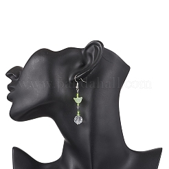 Glass Flower Dangle Earrings&nbsp;EJEW-JE06537