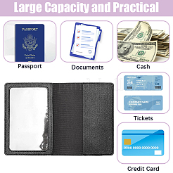 2Pcs 2 Colors PVC Passport Protector Covers&nbsp;AJEW-CL0005-16B
