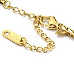 304 Stainless Steel Herringbone & Curb Chains Double Layered Multi-strand Bracelet&nbsp;BJEW-K235-01G