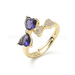 Brass & Cubic Zirconia Finger Rings&nbsp;CU-CBA7E55-12G
