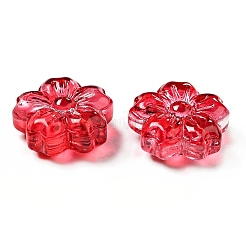 Spray Painted Transparent Glass Beads&nbsp;X-GLAA-F119-01