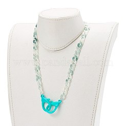 Personalized Acrylic Curb Chain Necklaces&nbsp;NJEW-JN03431-02