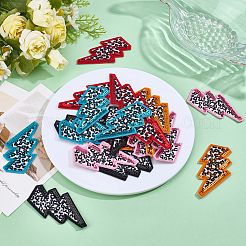 20Pcs 5 Colors Computerized Embroidery Cloth Iron on/Sew on Patches&nbsp;DIY-MA0006-83
