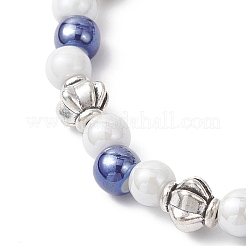 3Pcs 3 Colors Handmade Porcelain & Alloy Beaded Stretch Bracelets for Women&nbsp;BJEW-JB12472