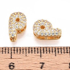Brass Micro Pave Clear Cubic Zirconia Beads&nbsp;KK-T071-17G-P