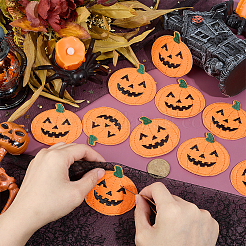 20Pcs Pumpkin Polyester Computerized Embroidery Cloth Iron on/Sew on Patches&nbsp;PATC-HY0001-96