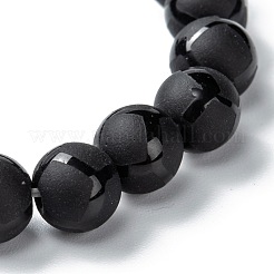 Frosted Glass Beads Stretch Bracelets&nbsp;BJEW-I296-08B