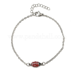 304 Stainless Steel Enamel Link Bracelets&nbsp;BJEW-K226-17B-P