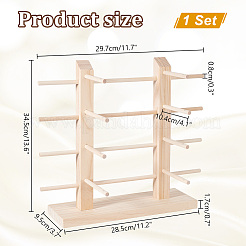 2-Row 8-Slot Wooden Eyeglasses Organizer Display Stands&nbsp;ODIS-WH0070-76
