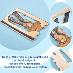 Wood Animal Hanging Ornaments&nbsp;HJEW-WH0053-08A