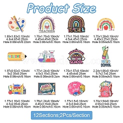 24Pcs 12 Styles Wood Pendants&nbsp;WOOD-FS0001-40