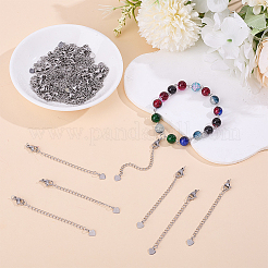 50Pcs 304 Stainless Steel Curb Chain Extender&nbsp;STAS-HY0002-27