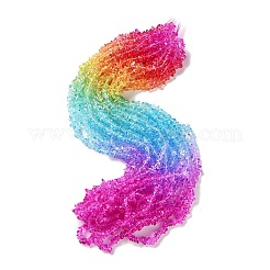 Spray Painted Transparent Glass Beads Strands&nbsp;GLAA-P060-01A-15