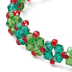 Christmas Handmade Glass Seed Beads Link Bracelets for Women&nbsp;BJEW-MZ00123