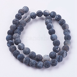 Natural Weathered Agate Beads Strands&nbsp;G-G589-8mm-M