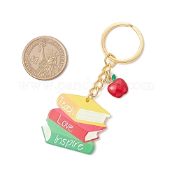 5Pcs 5 Styles Graduation Theme Resin Pendant Keychains&nbsp;KEYC-JKC01271