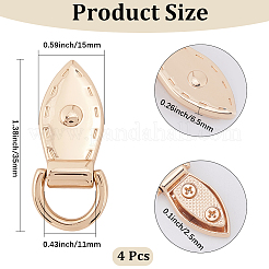4Pcs Alloy Bag Suspension Clasps&nbsp;PURS-CL0001-44