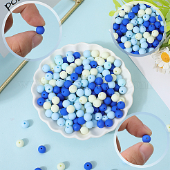 500Pcs Rubberized Style Imitated Silicone Acrylic Beads&nbsp;OACR-SP0001-33D