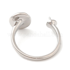 Brass Open Cuff Cup Peg Ring Settings&nbsp;LS-KK-E055-02P-02