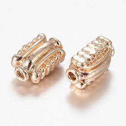 Rectangle Light Gold Plating Brass Beads&nbsp;KK-M189-01