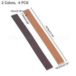 2 Pairs 2 Colors Leather Trim Bag Handles&nbsp;FIND-CA0002-02