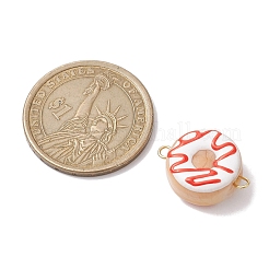Handmade Lampwork Enamel Donut Connector Charms&nbsp;PALLOY-JF02573