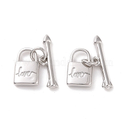 Rack Plating Brass Toggle Clasps&nbsp;LS-ZIRC-C042-12P