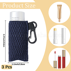 Silk Lipstick Bags with Black Plastic Key Clasps&nbsp;AJEW-WH20048-07E