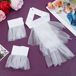 1Set Polyester Detachable Tulle Ruffle Collar & Sleeves Set&nbsp;DIY-GA0002-71