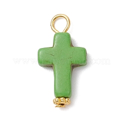 Cross Dyed Synthetic Turquoise Pendants&nbsp;PALLOY-JF04255-01