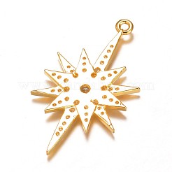 Brass Micro Pave Cubic Zirconia Pendants&nbsp;LS-ZIRC-H061-14G
