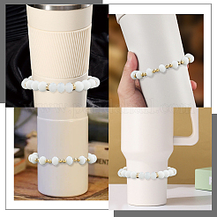 10Pcs 2 Styles Polymer Clay & Crystal Beads Cup Chain&nbsp;AJEW-CN0004-16