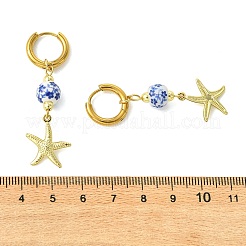 4 Styles Marine Theme 202 Stainless Steel Hoop Earrings&nbsp;EJEW-JE07004