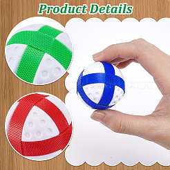 64Pcs 4 Colors Plastic Hook and Loop Fasteners Golf Ball&nbsp;AJEW-UN0005-55