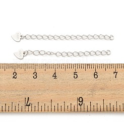 Rhodium Plated 925 Sterling Silver Chain Extender&nbsp;STER-C005-01P