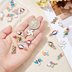 24Pcs 12 Style Alloy Enamel Pendants&nbsp;ENAM-SC0002-46