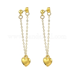 Heart Alloy Dangle Stud Earrings&nbsp;EJEW-JE06366-01