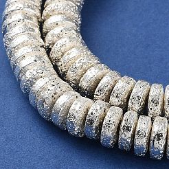 Electroplated Natural Lava Rock Beads Strands&nbsp;G-I360-A03-04