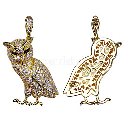 Alloy Full Crystal Rhinestone Owl Pendant Rope Chain Necklaces for Unisex&nbsp;WG4DB42-01