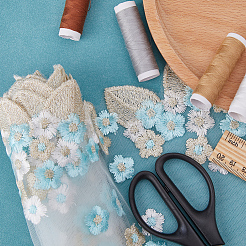Polyester Lace Ribbon&nbsp;OCOR-WH0047-97B