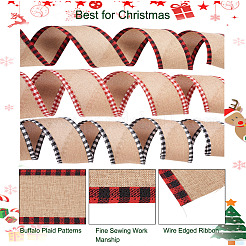 3Roll 3 Style Polyester & Hemp Ribbon&nbsp;OCOR-CW0001-03