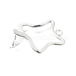 Brass Ice Pick Pinch Bails&nbsp;KK-P306-10P