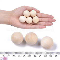 Natural Wooden Round Ball&nbsp;WOOD-T014-25mm