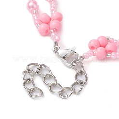 Flower Glass Seed Beaded Bracelets for Women&nbsp;BJEW-JB10267