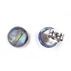 Natural Abalone Shell/Paua Shell Stud Earrings&nbsp;EJEW-JE03214