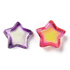 Transparent Two Tone Resin Cabochons&nbsp;RESI-E045-02