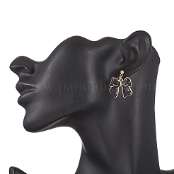Bowknot Alloy Enamel Dangle Stud Earrings&nbsp;EJEW-JE06449