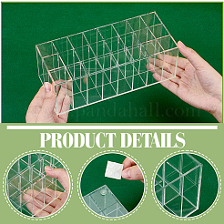 24-Grid Rectangle Acrylic Lipstick Holder&nbsp;MRMJ-WH0075-171