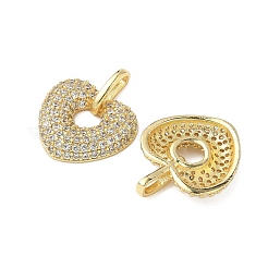 Brass Micro Pave Cubic Zirconia Pendants&nbsp;KK-K293-47C-G