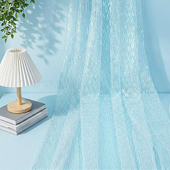 2 Yards Laser Polyester Imitation Peacock Feather Fabric&nbsp;DIY-PH0038-39B